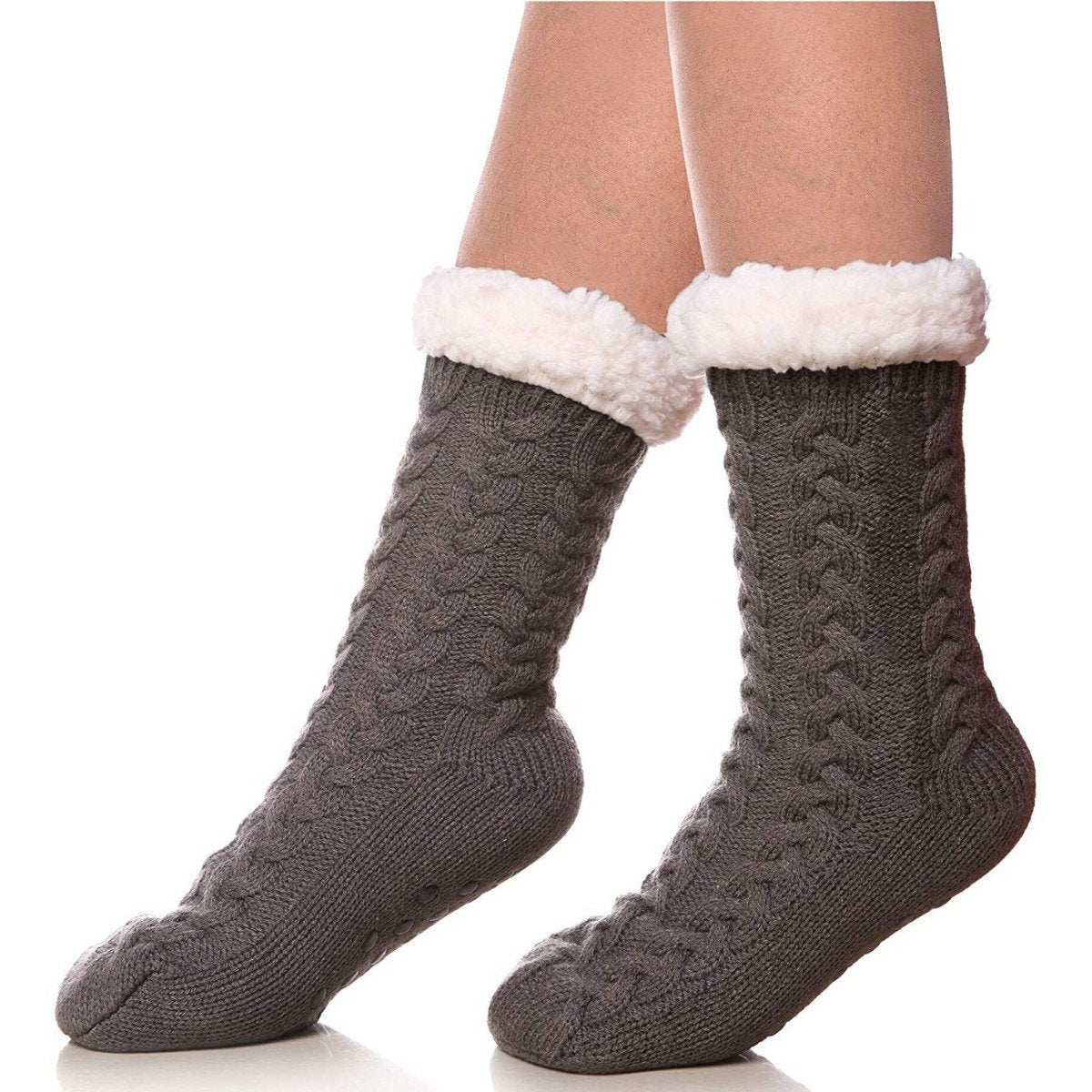 Cozy slippers lined with sherpa for ultimate comfort 