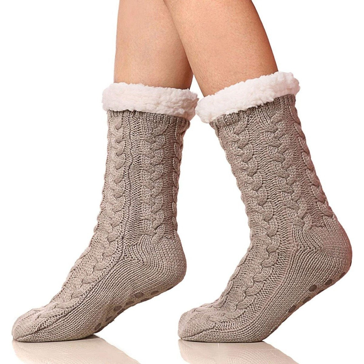 Cozy slippers lined with sherpa for ultimate comfort 
